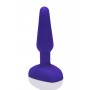 Пробка з вібрацією і кульками, що обертаються B-Vibe Rimming Petite, з пультом, Фіолетова