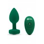 Пробка з вібрацією та пультом B-Vibe Vibrating Jewel Plug, зелена, M/L