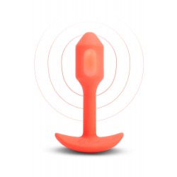 Пробка з вібрацією B-Vibe Snug Plug 1, помаранчева, розмір S