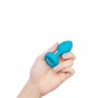 Анальна пробка з вібрацією та каменем B-Vibe Vibrating Jewel Plug, блакитна, S/M