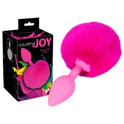 Анальний затор You2Toys Colorful Joy Bunny Tail Plug Рожевий