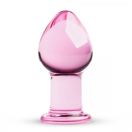 Розовая анальная пробка из стекла Gildo Pink Glass Buttplug No. 27