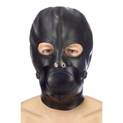 Капюшон з кляпом для БДСМ Fetish Tentation BDSM hood in leatherette with removable gag