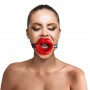 Кляп-розширювач у формі губ на ремінці Art of Sex натуральна шкіра Gag Lips