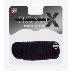 Мотузка для бондажу Dreamtoys Bondx Love Rope 10 м Чорна
