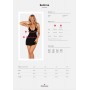 Сорочка Obsessive Selinne chemise & thong чорна XS/S