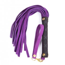 DS Fetish Leather flogger S purple 27 см