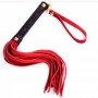 DS Fetish Leather flogger S red 27 см