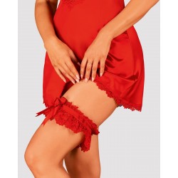 Ажурная подвязка Obsessive Amor Cherris garter, red