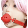DS Fetish Mouth Silicone gag M red