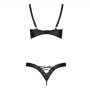 Комплект з екошкіри Passion CELINE BIKINI black 6XL/7XL