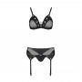 Комплект білизни Passion NESSY SET black L/XL