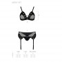 Комплект білизни Passion NESSY SET black L/XL