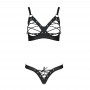 Комплект з екошкіри Passion CELINE BIKINI black 6XL/7XL