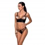 Комплект з екошкіри з люверсами та ремінцями Passion Malwia Bikini black XXL/XXXL