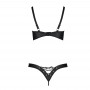 Комплект з екошкіри Passion CELINE BIKINI black L/XL