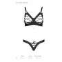 Комплект з екошкіри Passion CELINE BIKINI black L/XL