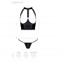 Комплект белья с открытой грудью Passion GENEVIA SET WITH OPEN BRA black S/M