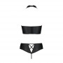 Комплект з еко-шкіри Passion Nancy Bikini black L/XL