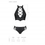 Комплект з еко-шкіри Passion Nancy Bikini black L/XL