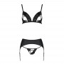 Комплект з екошкіри Passion Miley Set black L/XL