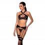 Набор сетчатый с узором Passion Hima Set black L/XL