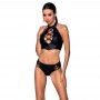 Комплект из эко-кожи Passion Nancy Bikini black S/M