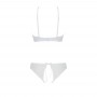 Комплект: бра, трусики з ажурним декором та відкритим кроком Passion Ursula Set white XXL/XXXL