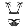 Напівпрозорий еротичний комплект Obsessive Obsessivia 2-pcs set black S/M