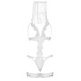 Костюм нареченої Leg Avenue G-string teddy, veil & garter White One size, з відкритими грудьми