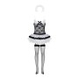 Еротичний костюм покоївки зі спідницею Obsessive Housemaid 5 pcs costume чорно-білий L/XL