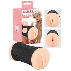Мастурбатор вагина и анус Nature Skin Pussy & Ass Masturbator