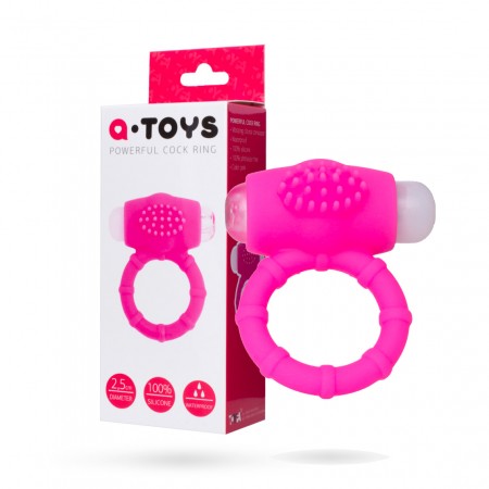 Эрекционное кольцо Toyfa A-TOYS 769001 Penis Vibroring Розовое