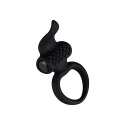 Эрекционное кольцо Adrien Lastic Lingus Black с вибрацией