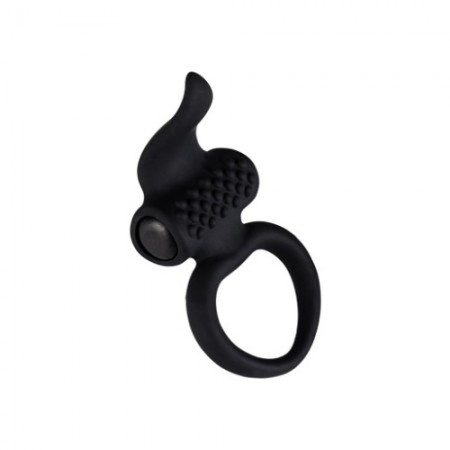 Эрекционное кольцо Adrien Lastic Lingus Black с вибрацией