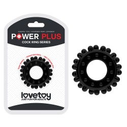 Ерекційне кільце LoveToy Power Plus Cockring 2 Чорне