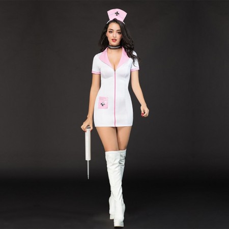 Еротичний костюм медсестри JSY Сексуальна Ніколетта Білий S/M