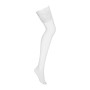 Панчохи під пояс із широким мереживом Obsessive 810-STO-2 stockings білі L/XL