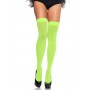 Плотные неоновые чулки Leg Avenue Nylon Thigh Highs Neon Green one size