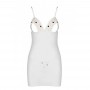 Сорочка з вирізами на грудях + стрінги Passion LOVELIA CHEMISE white L/XL