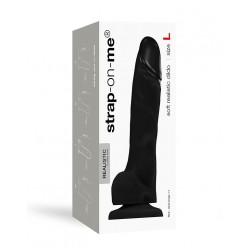 Реалистичный фаллоимитатор Strap-On-Me SOFT REALISTIC DILDO Черный Size L