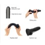 Реалистичный фаллоимитатор Strap-On-Me Sliding Realistic Skin Dildo Black - M, эффект подвижной кожи