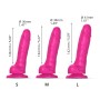 Реалістичний фалоімітатор Strap-On-Me Sliding Skin Realistic Dildo Fuchsia - L, ефект рухливої шкіри