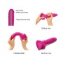 Реалістичний фалоімітатор Strap-On-Me Sliding Skin Realistic Dildo Fuchsia - L, ефект рухливої шкіри