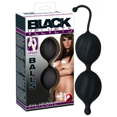 Вагинальные шарики Black Velvets Love Balls Черные
