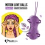 Вагінальні кульки з масажем та вібрацією FeelzToys Motion Love Balls Twisty з пультом ДК, 7 режимів