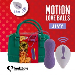 Кульки з масажем та вібрацією FeelzToys Motion Love Balls Jivy з пультом ДК, 7 режимів