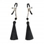 Зажим для сосков Art of Sex - Nipple clamps Black Tassels